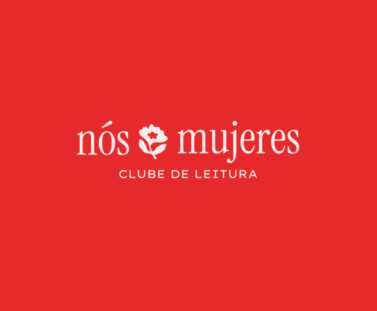 nós, mujeres — clube de leitura logo in white on a red background